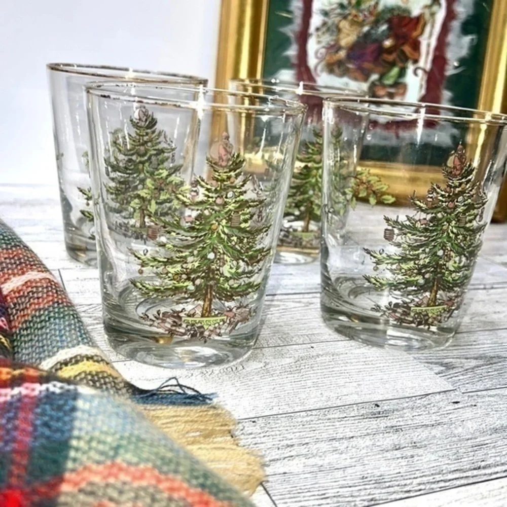 Spode Christmas Tree Double Old Fashioned Set of 4